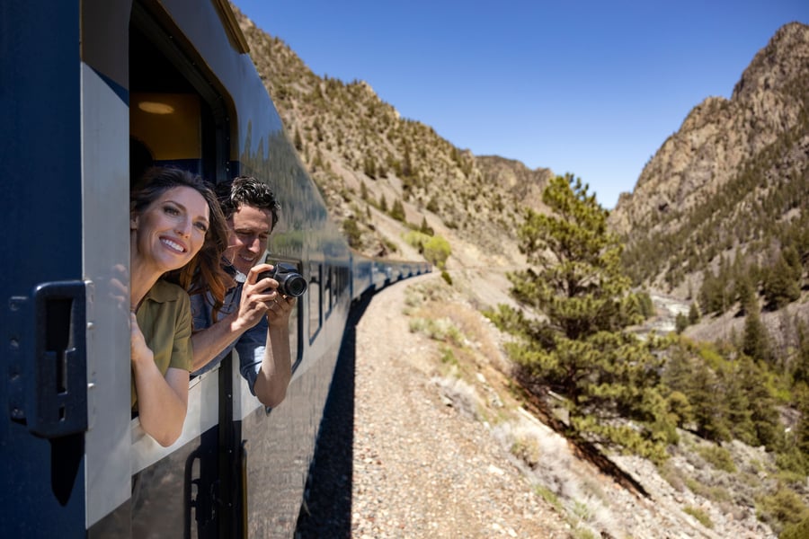 Canyon Spirit-toget på vej gennem Utah