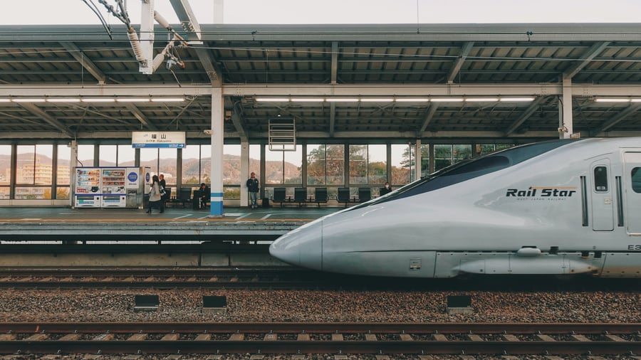 Shinkansen train in Japan