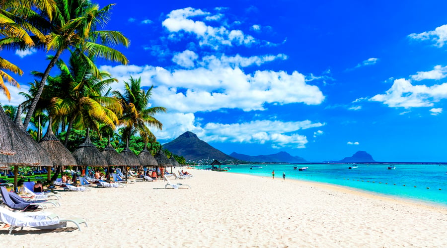 Skønne strande og palmer på Mauritius