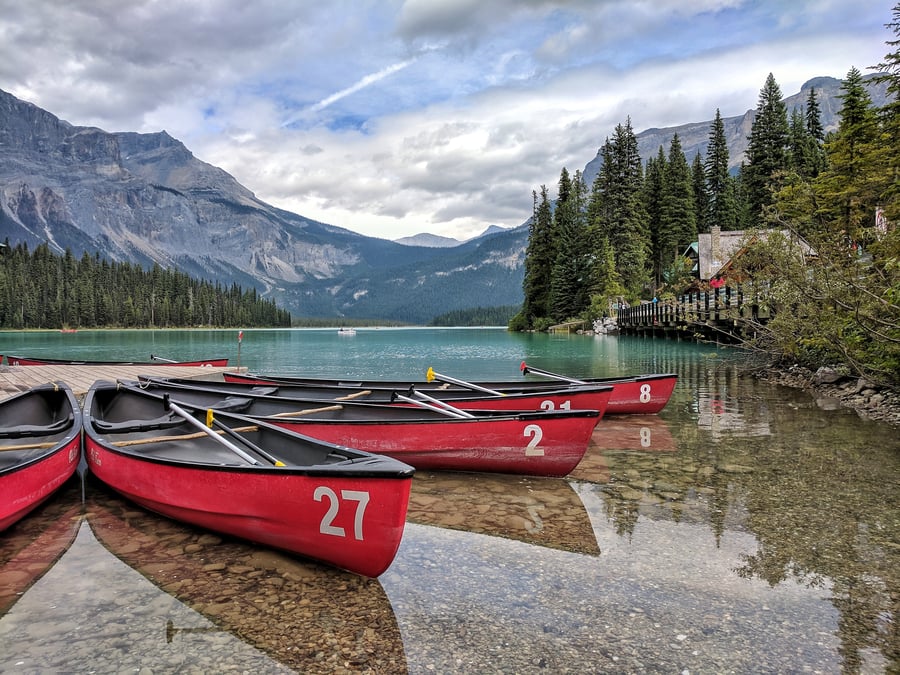Glacier lake in Canada